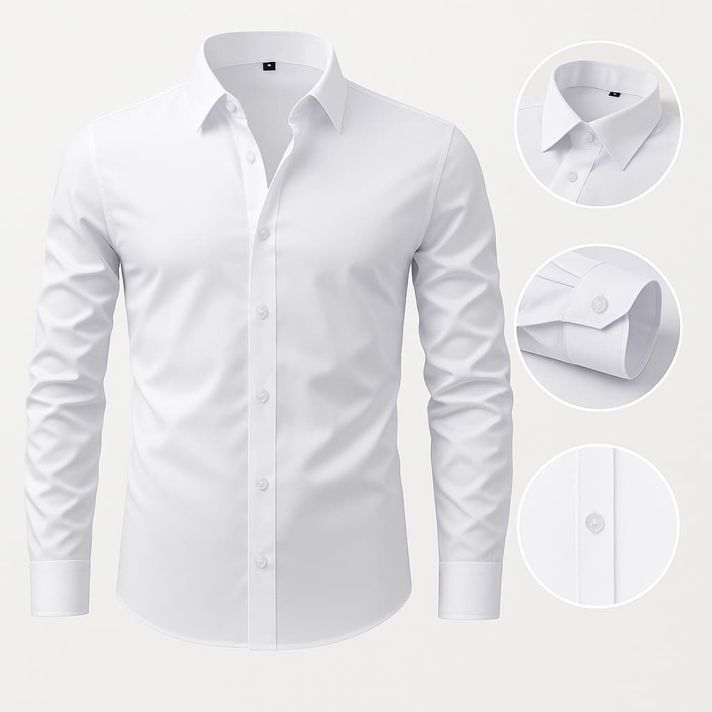 Camisa Social Masculina Slim Padrão Italiano Executiva de Luxo