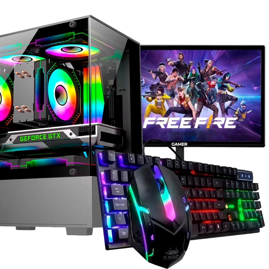 Cpu Pc Gamer Intel Core I5 8gb Ram Ssd 960GB Placa de video 4GB + Monitor 19