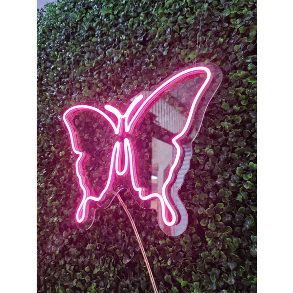 Luminária Parede Borboleta Neon Led Decoração 110v-220v led