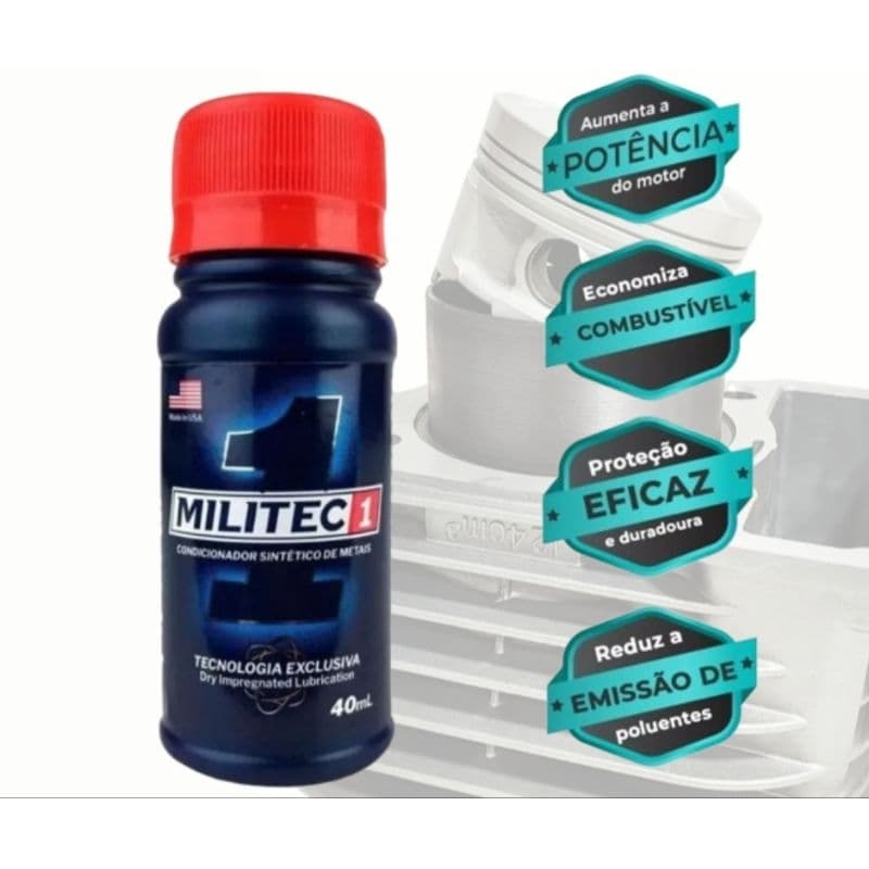 Militec 1 40 ml para motos e Carros Condicionador de metais Aditivo via Motor para Moto compatível com todas motos