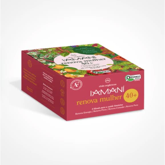 Chá Orgânico Renova Mulher 40+ - 4 Blends (28 sachês_ - Iamaní
