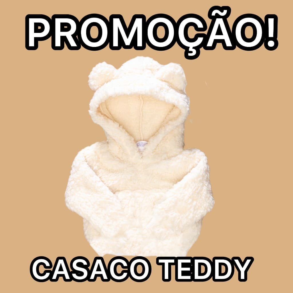 Blusa de Frio Bebe RN Quentinho Casaco Touca Unissex Orelhinha Menino Menina Teddy Carneirinho Teddy Frio Capuz Inverno