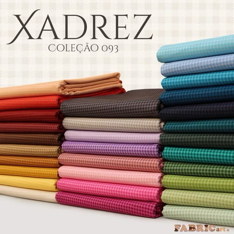 Tricoline 100% algodão xadrez para costura criativa, patchwork, cartonagem e outro tipos de artesanato. (50 cm x 1,50 mt
