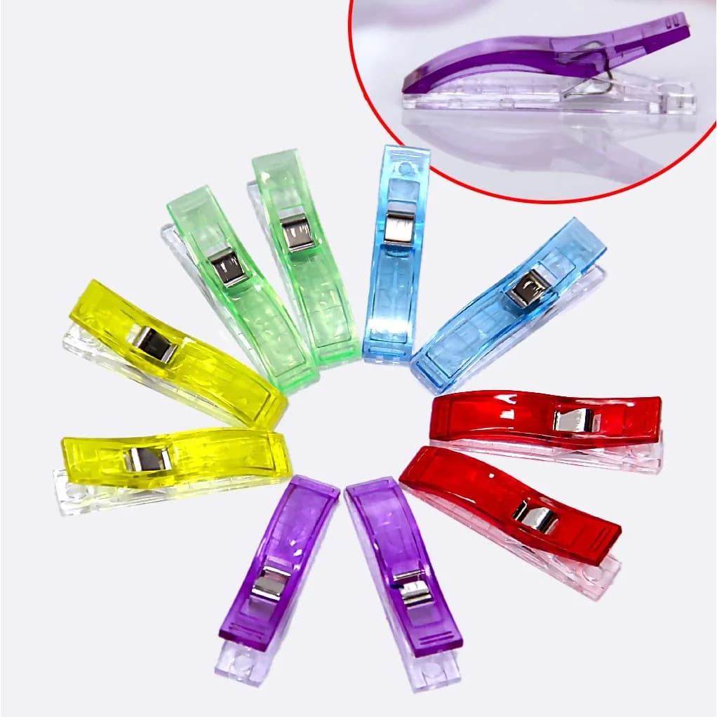 Prendedor De Tecido Grande Clips Tecido Patchwork - 6 Und