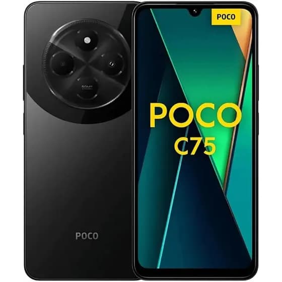 Smartphone Xiaomi POCO C75 8GB RAM 256GB Preto – Tela 6.88” e Dual SIM Global