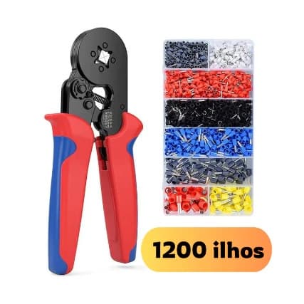 Kit Alicate Crimpar Prensa Box Com Terminais - Ilhós 0,25 A 10mm