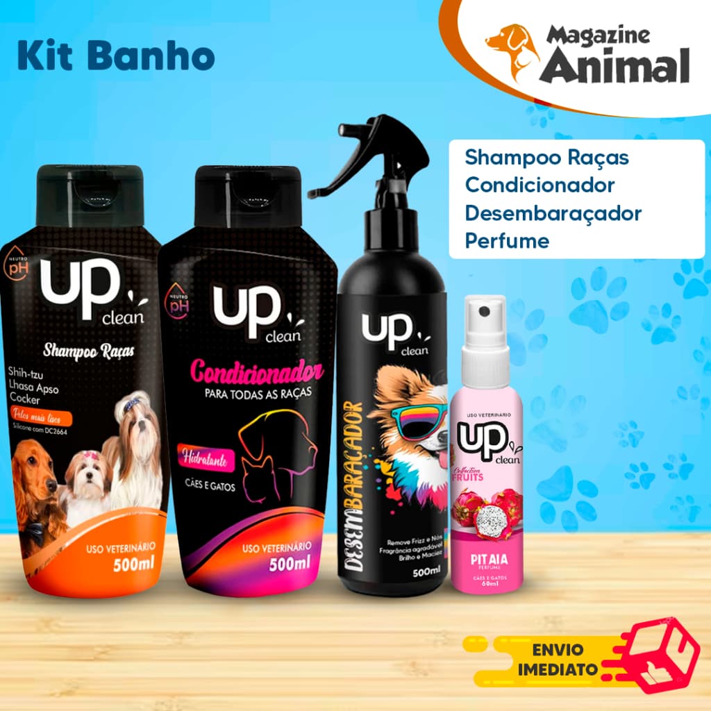 Kit Shampoo Para Cachorro Shampoo para cães Shih Tzu/Lhasa +Desembaraçador + Condicionador Universal