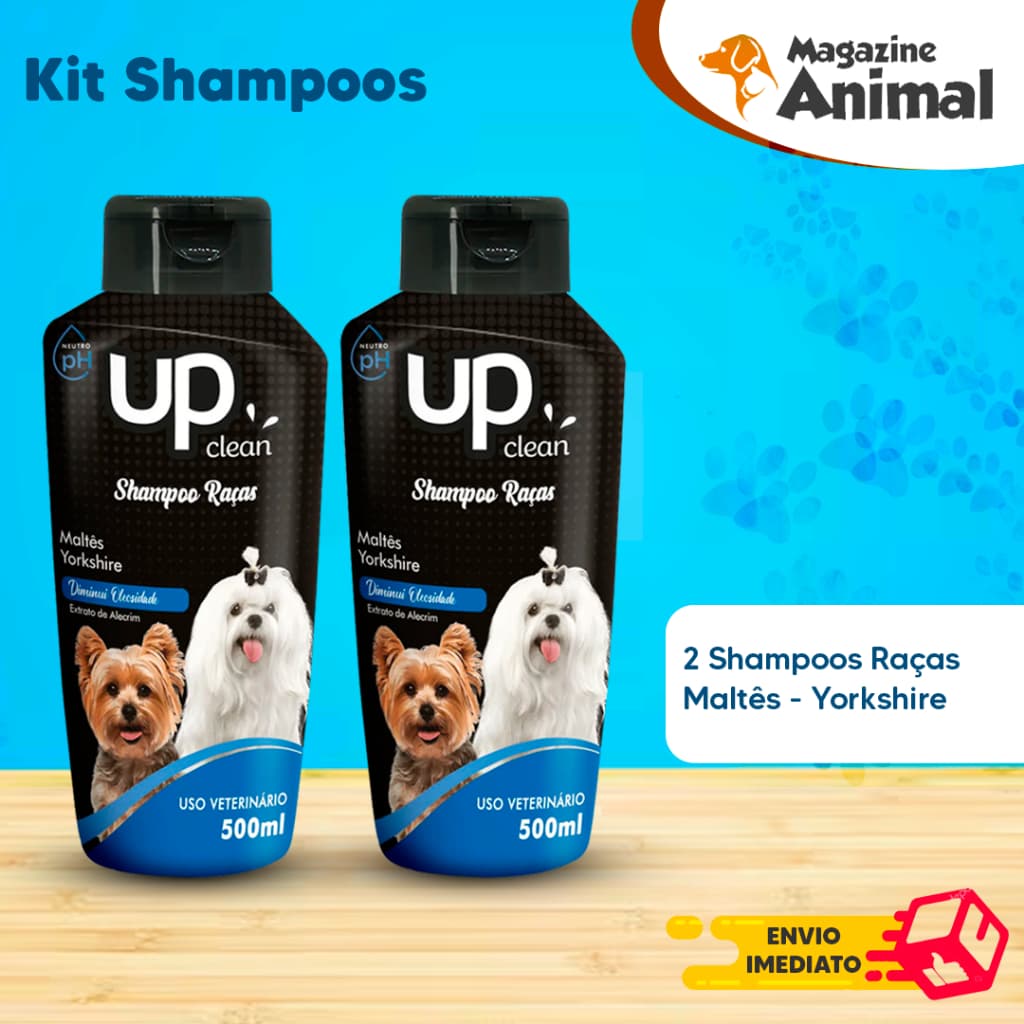 Kit Shampoo para Cachorro Raças Maltês - Yorkshire 500ml 2 UNIDADES