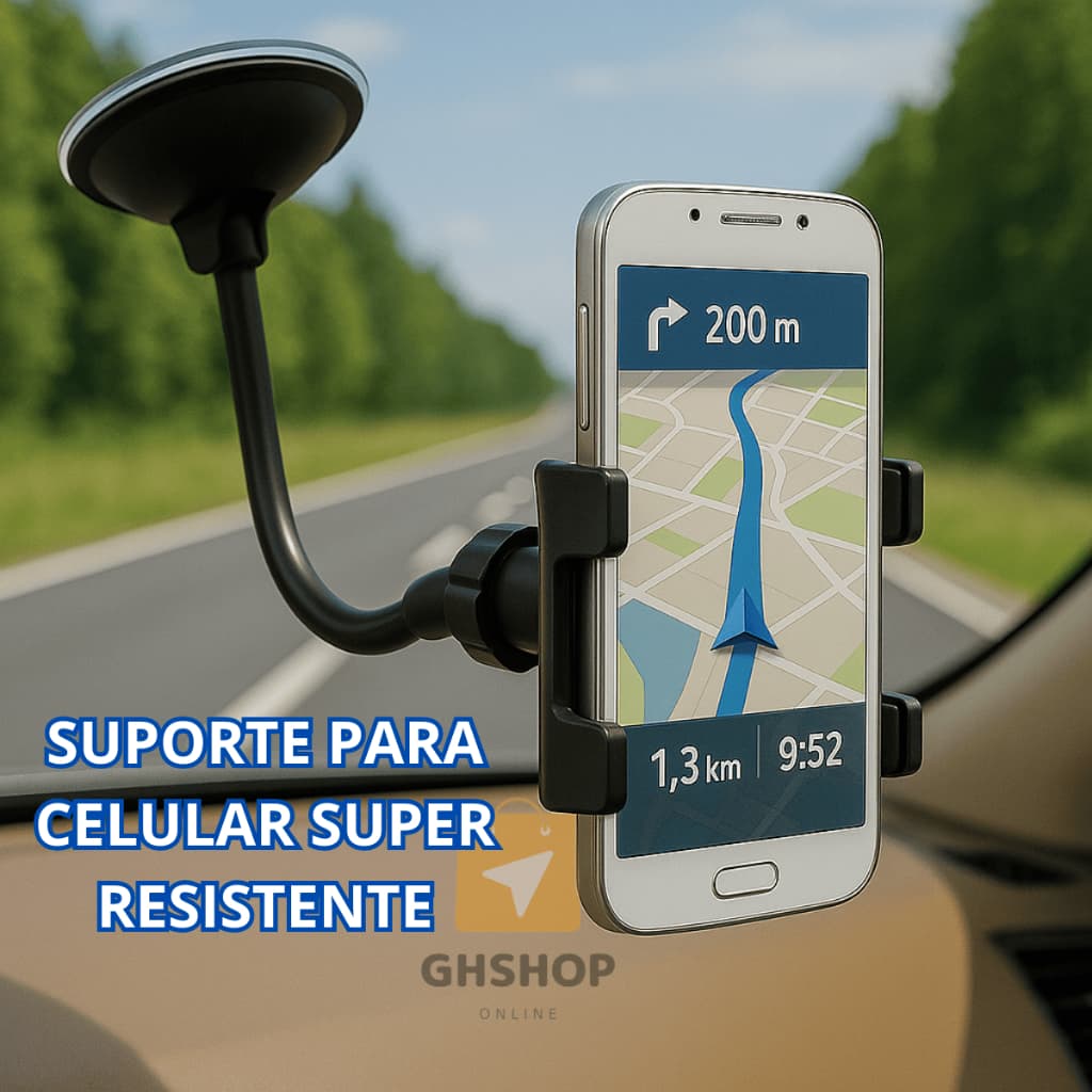 Suporte de Celular Para Carro Veicular Para Brisa Vidro Articulado 360°