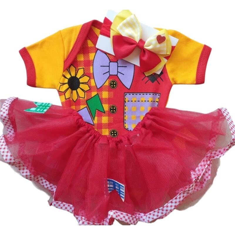 roupa junina bebê menina roupa mesversario junina para bebe menina
