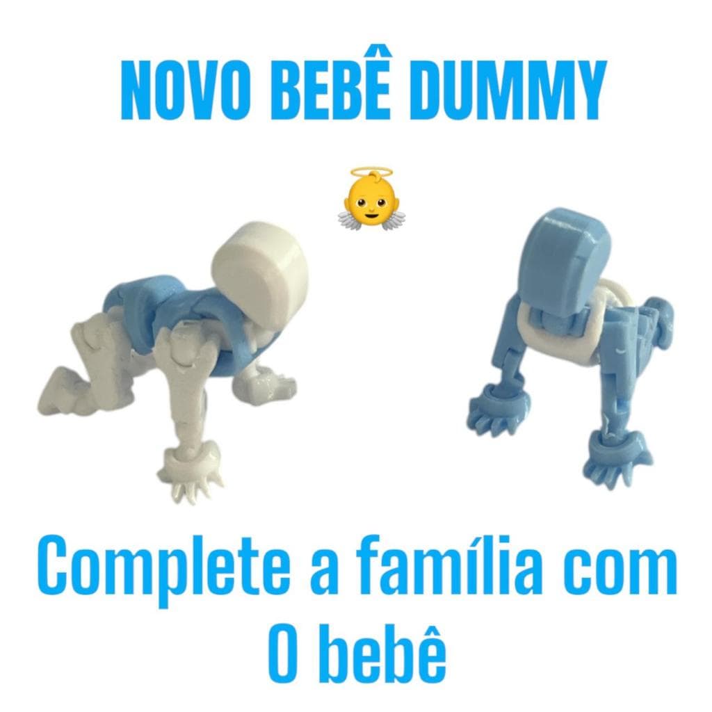 Boneco Bebê Dummy - Bebê Articulado - Action Figure Brinquedo Educativo 3D