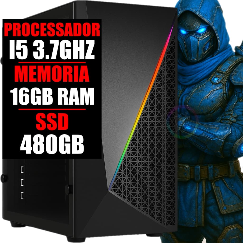 Cpu Computador Desktop Intel I5 3.7ghz / 16Gb Ram Gamer / Ssd 480GB