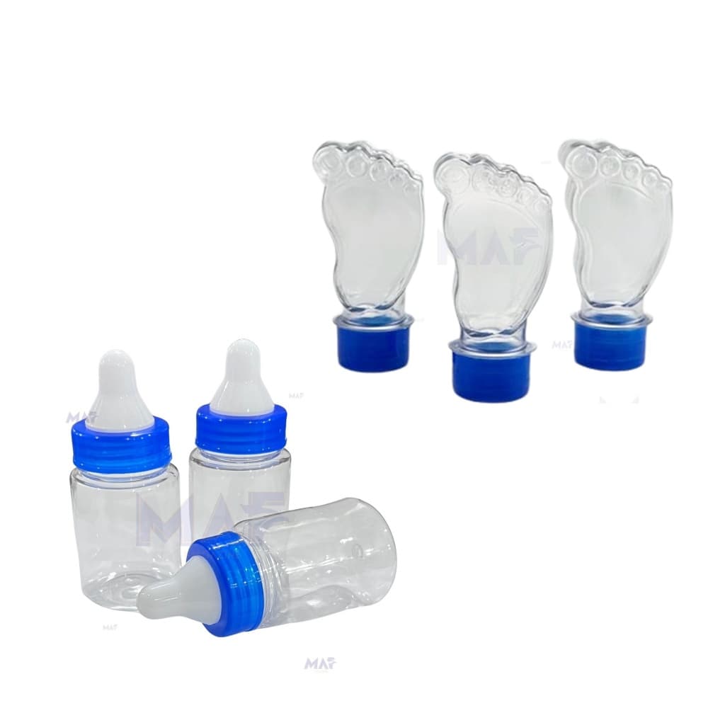 Kit 20 Lembrancinhas 10 Mamadeira 10 Tubete Pezinho Pé Chá de Bebe Festa Chá Revelação lembrancinha