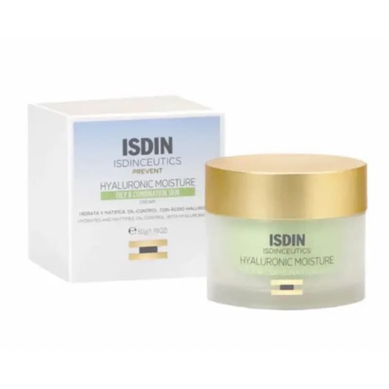 Creme Facial Anti-Idade Isdin Hyaluronic Moisture Pele Mista e Oleosa 50g