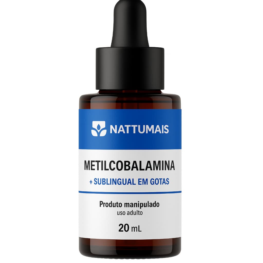 Vitamina B12 (Metilcobalamina 5000mcg sublingual 20ml) Nattumais Suplementos