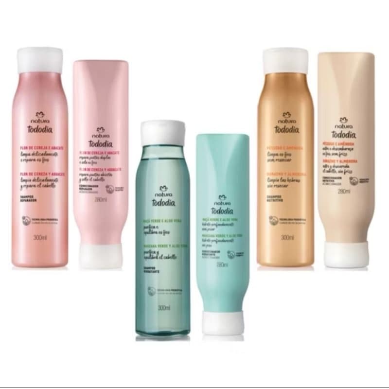 Kits Natura Shampoo e Condicionador Tododia, escolha o seu preferido: Hidratante, Nutritivo ou Repara