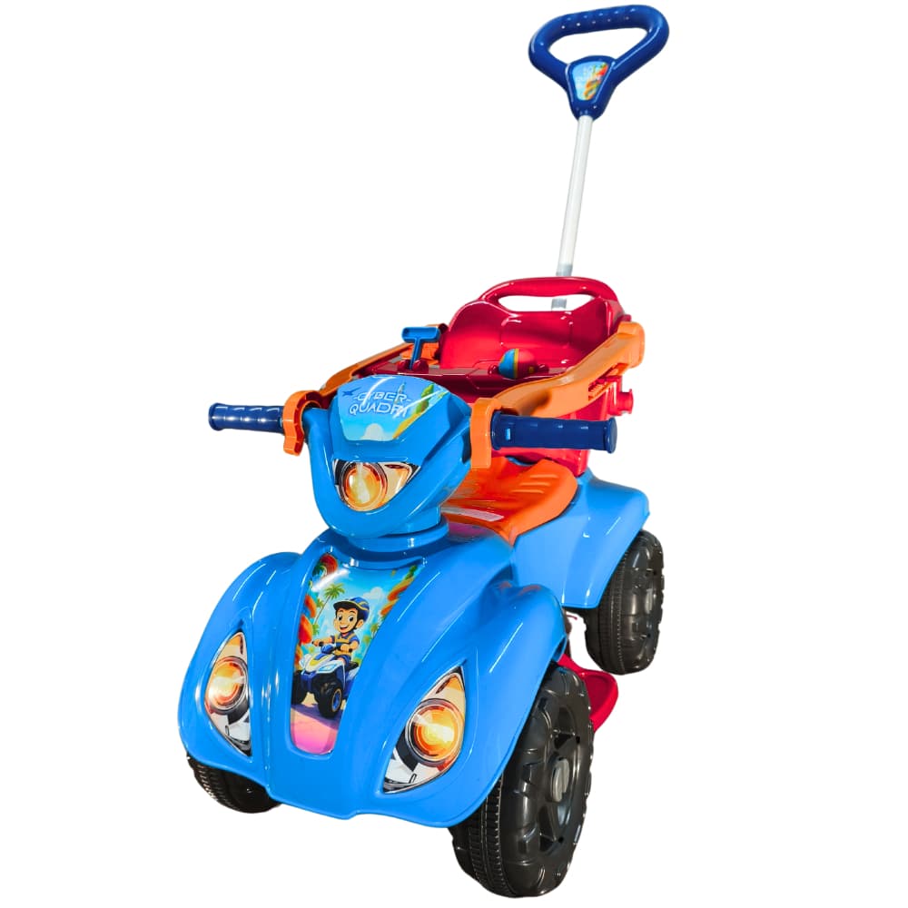 Quadriciclo Cyber 1-3 Anos Até 30kg - Carrinho Passeio Menino - Ajustavel - Crianças De Até 1mt