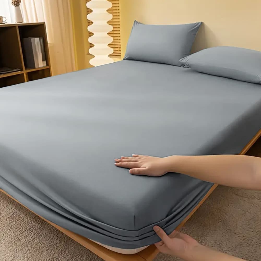 Lençol Casal 400 Fios Micropercal Jogo De Cama 3 peças Com Detalhe Em Ponto Palito