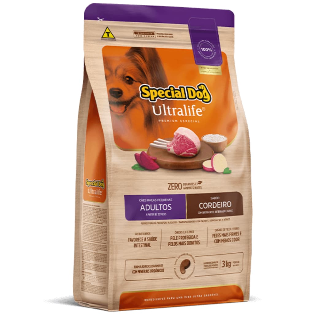 Ração Special Dog Ultralife Raça Pequena Adulto Cordeiro 3kg
