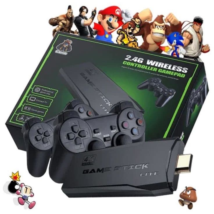 GAME STICK 10.000 MIL JOGOS - VIDEO GAME 2 CONTROLES SEM FIO CONSOLE