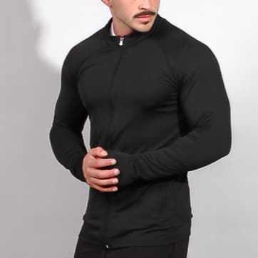 Jaqueta Térmica Masculina Fitness com Elastano Alta Compressão
