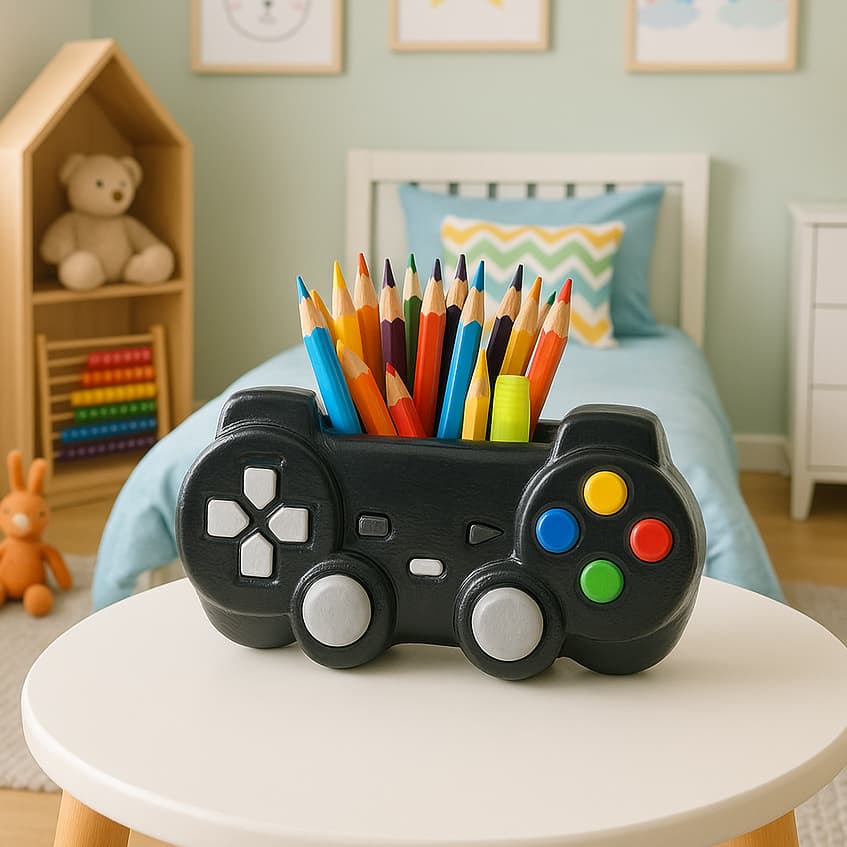 controle de video game porta lapis decorativo ENFEITE QUARTO MENINO GAMER