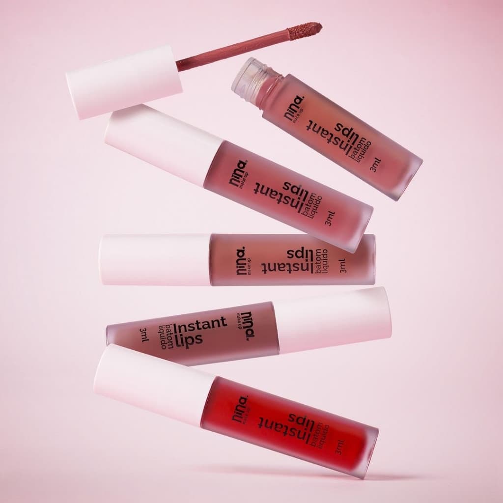 Batom Líquido Matte Instant Lips - Nina Makeup