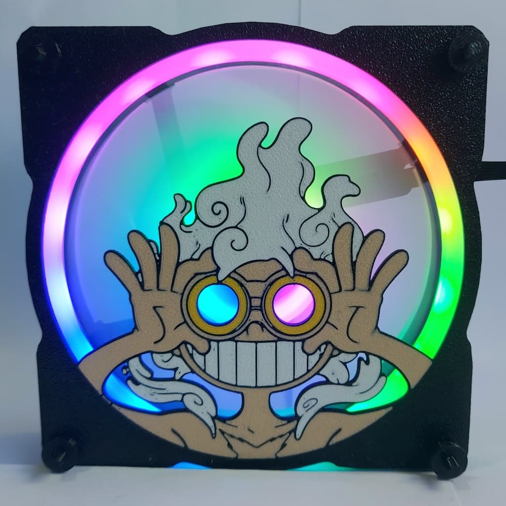 GRADE GRELHA PARA COOLER FAN GRILL 120MM X 120MM PERSONALIZADO LUFFY ONE PIECE ANIME PC SETUP GAMER