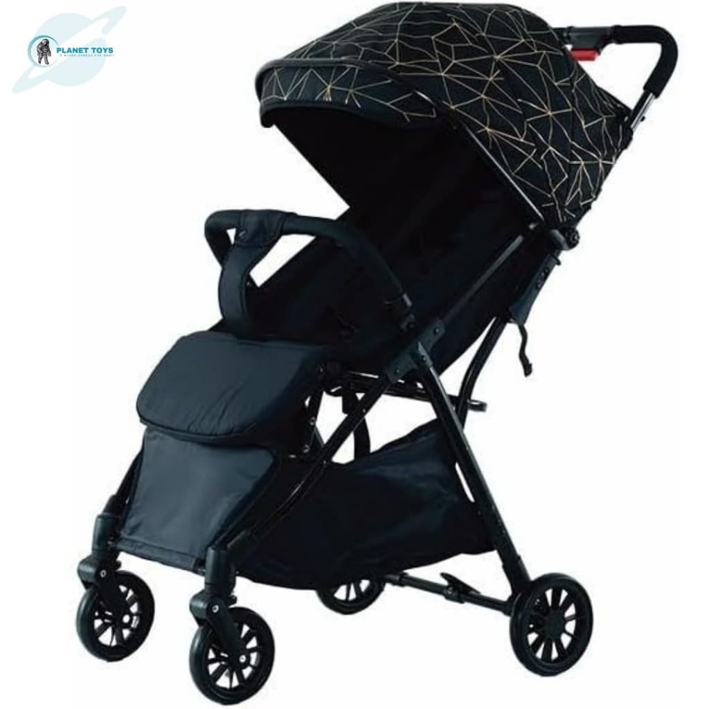 Carrinho de bebê para passeios Zippy Toys Black com Capota ajustável e Encosto regulavél