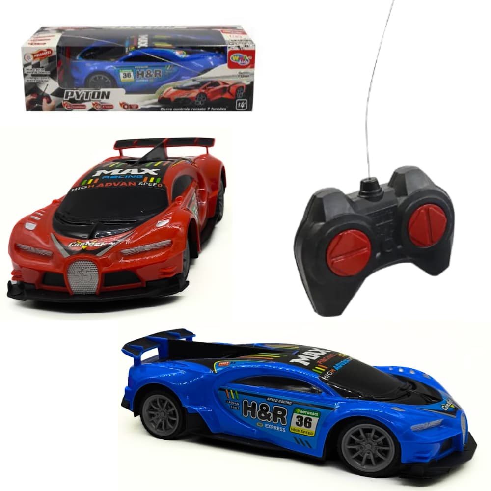 Carrinho De Controle Remoto  7 Funções  Ponssantes Pyton - Wellkids