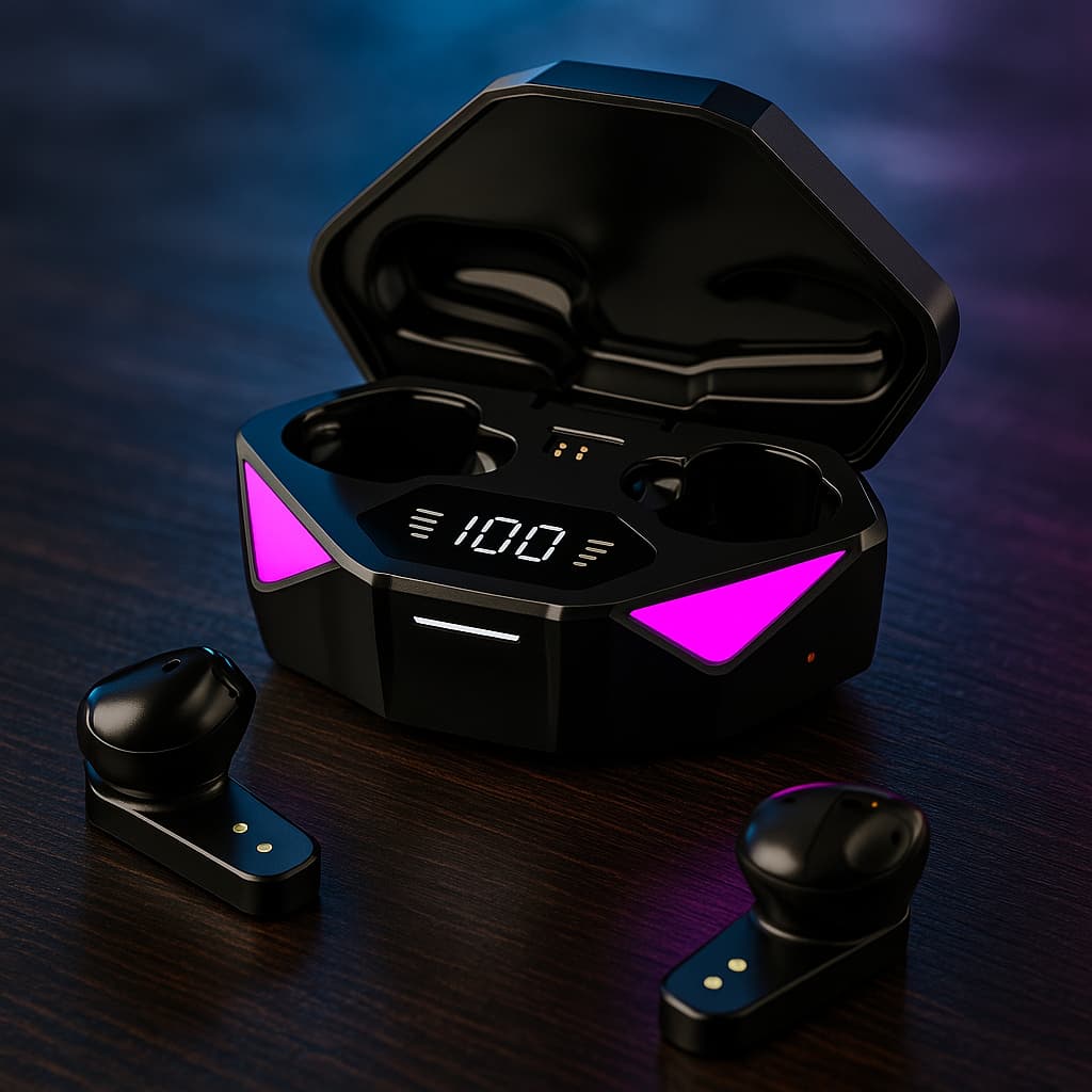 Fone Bluetooth Gamer Jogos E-sports Fone de ouvido sem fio Academia Corrida treino Dual Pro Tws
