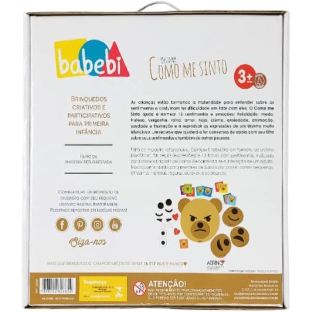 Brinquedos Educativos – Brinquedo Educativo Como Me Sinto Ursinho Sentimento