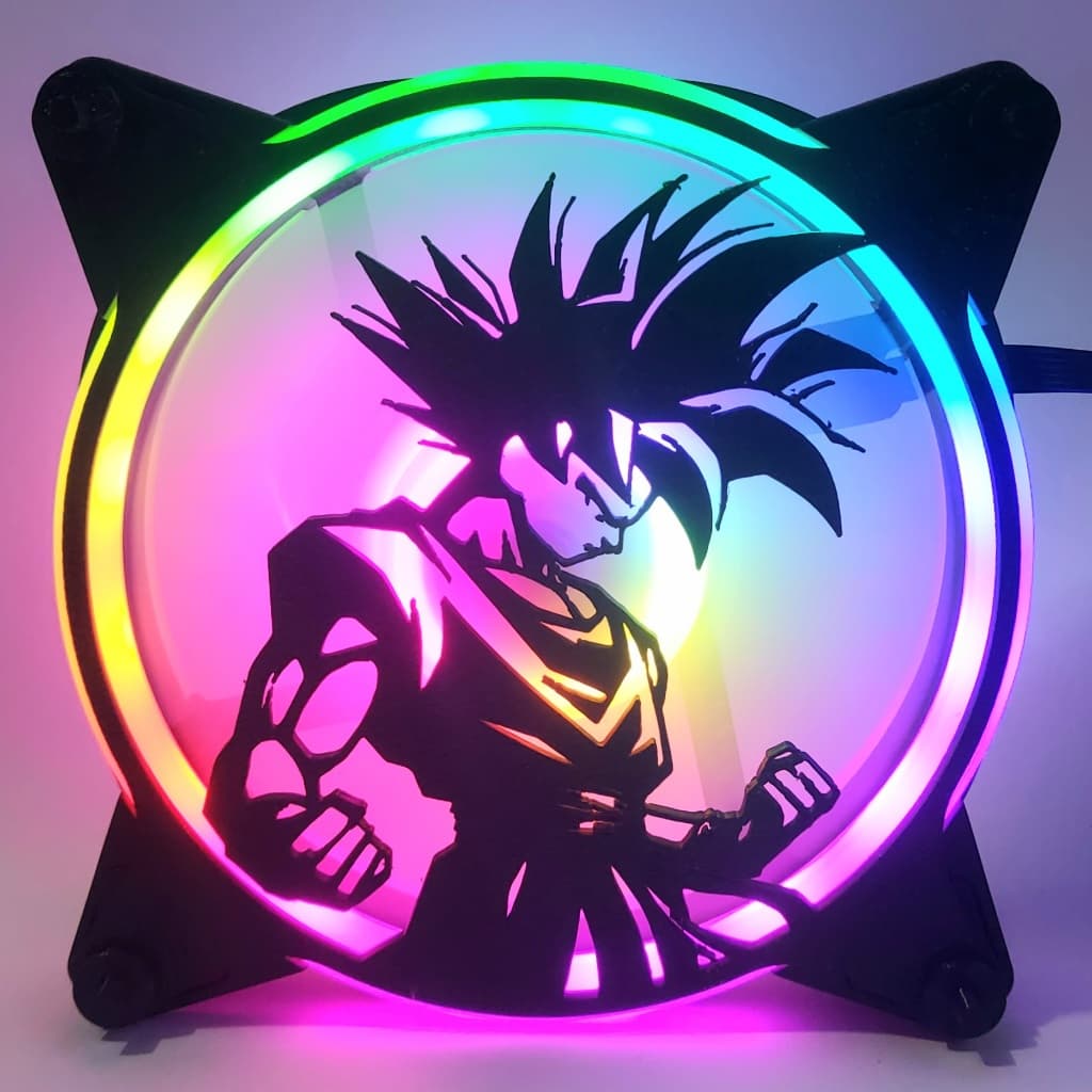 GRADE GRELHA PARA COOLER FAN GRILL 120MM X 120MM GOKU ANIME DRAGON BALL PC SETUP GAMER