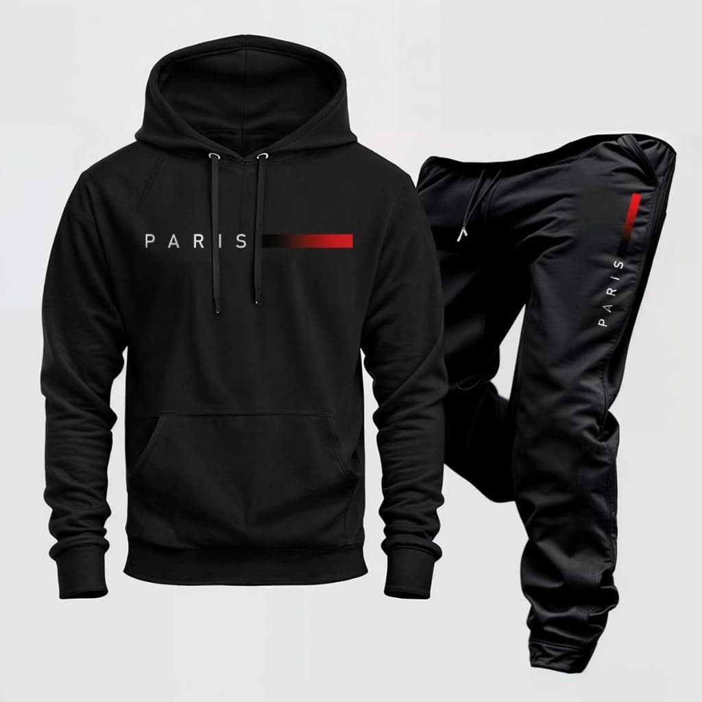 Conjunto Moletom Paris Blusa Frio Masculina Feminina e Calça Abrigo Flanelado