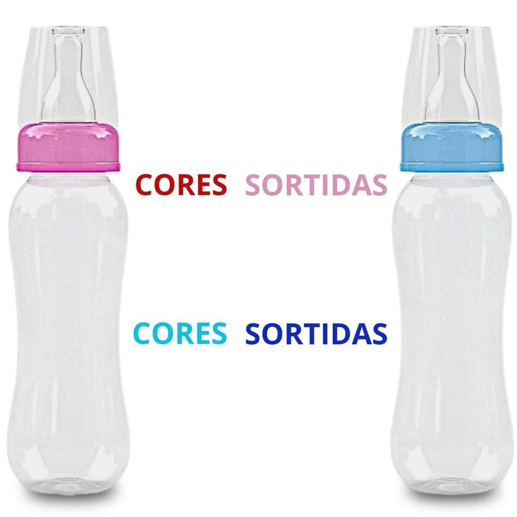 Mamadeira Infantil Bebê Cristal 240ml Com 1 Unidade Cor Sortida Menino Menina