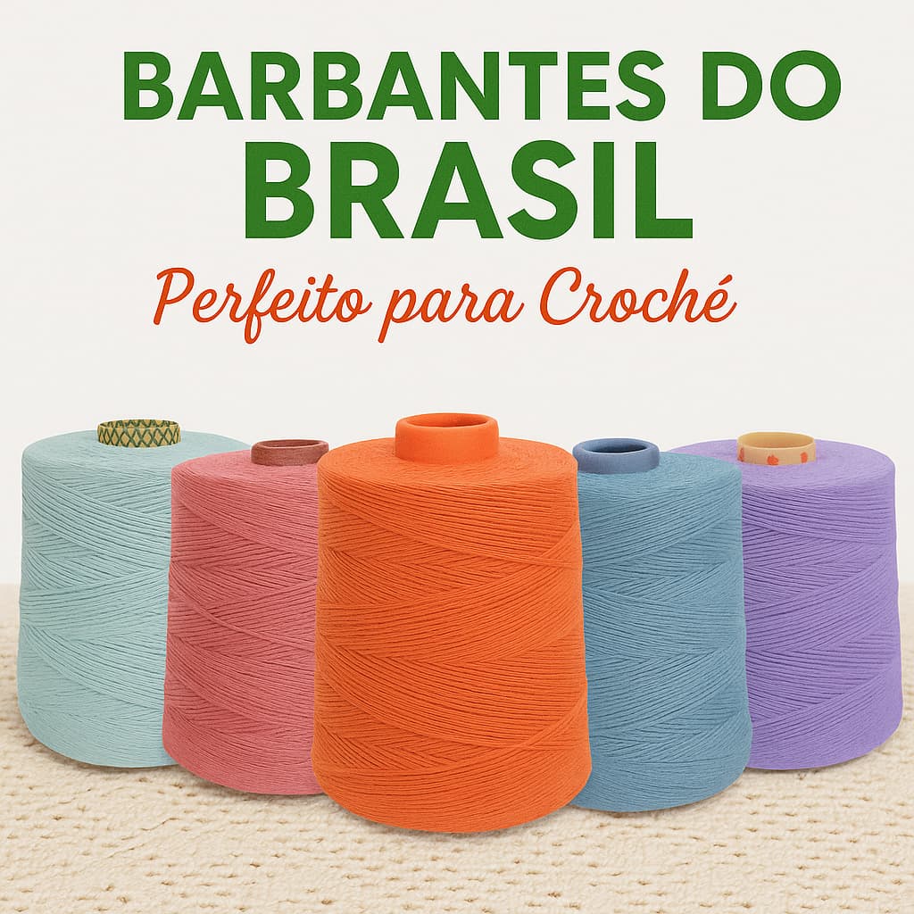 Linha De Barbante 1KG Fio 6 e Fio 8 Não desbota 100% Algodão Limpo Macio para crochê