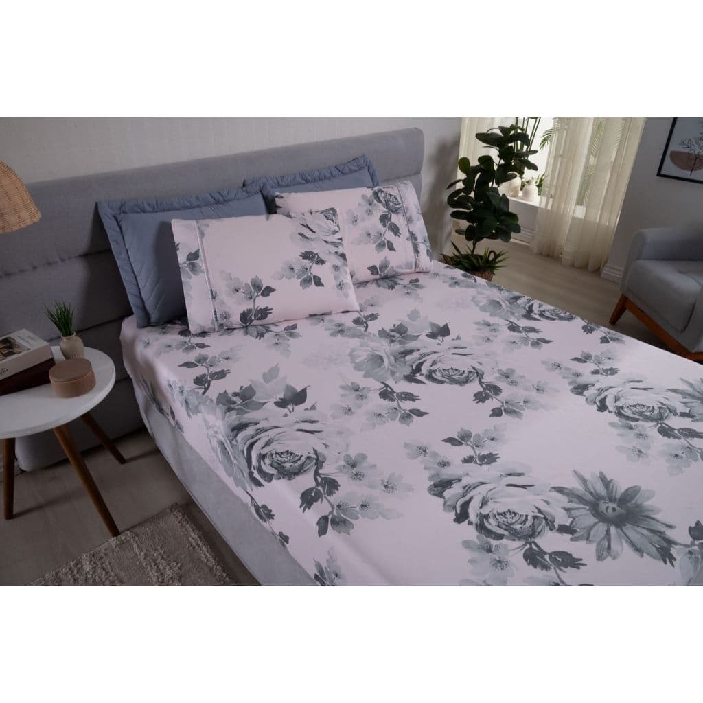 Jogo de Lençol Estampado Cama Casal Padrão 03 Peças 400 Fios Ponto Palito lençol Barato Promoção de Boa Qualidade
