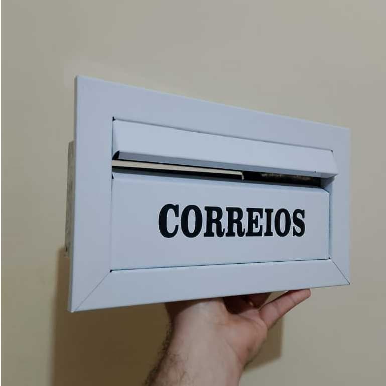 Caixa de correios/Porta Carta/Caixinha de Correios Aço Galvanizada – Alta Resistência à Oxidação com Acesso para Cadeado