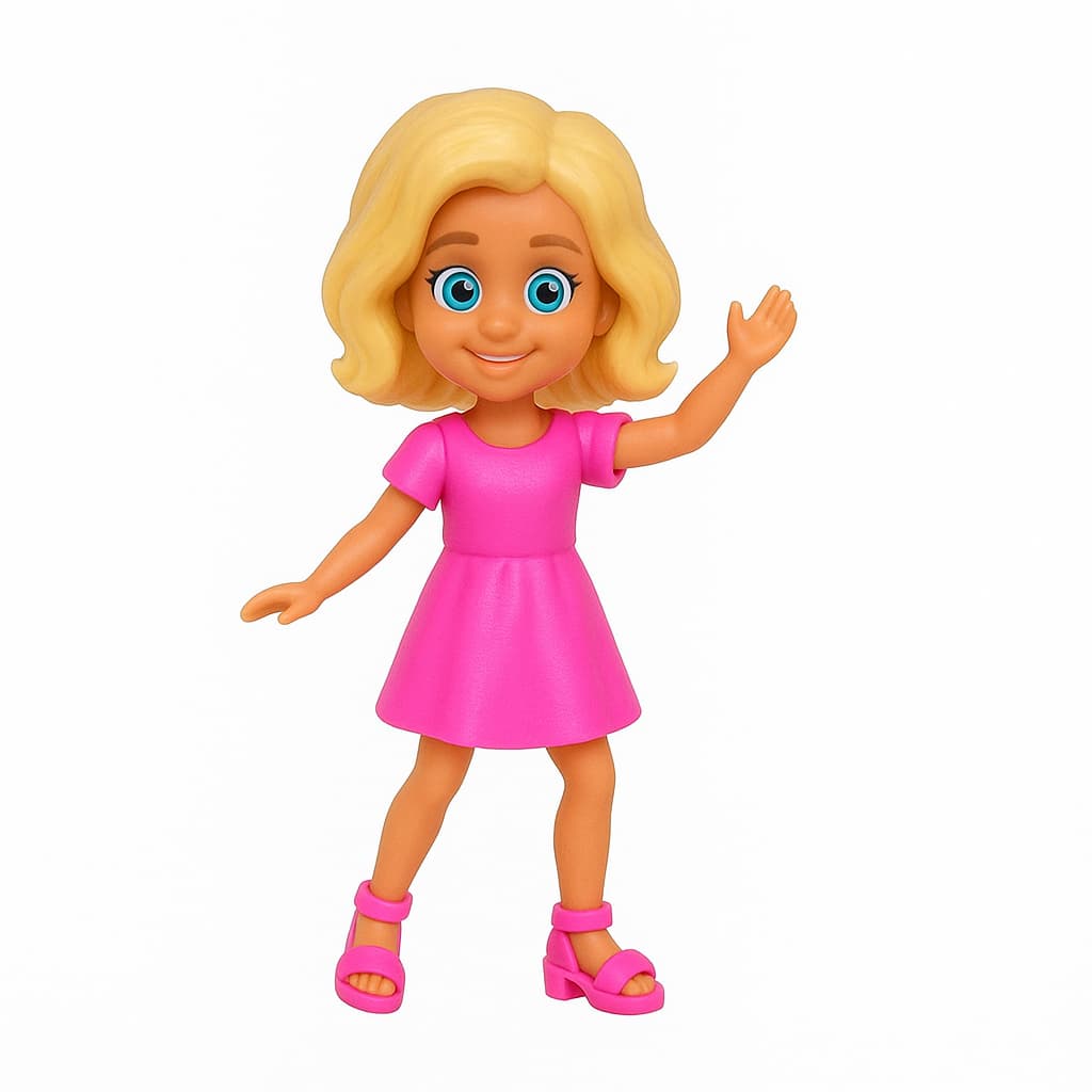 Boneca Troca de Roupa Articulada Mexe Braços Pernas Acompanha Acessórios