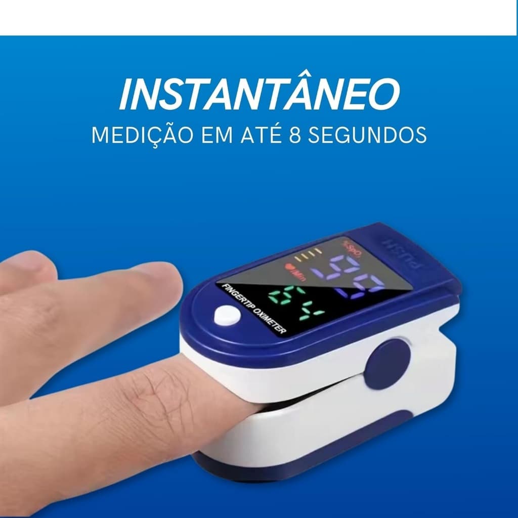 KIT2 Oxímetro de Dedo de Pulso Digital Batimento Cardíaco Monitor de Frequência
