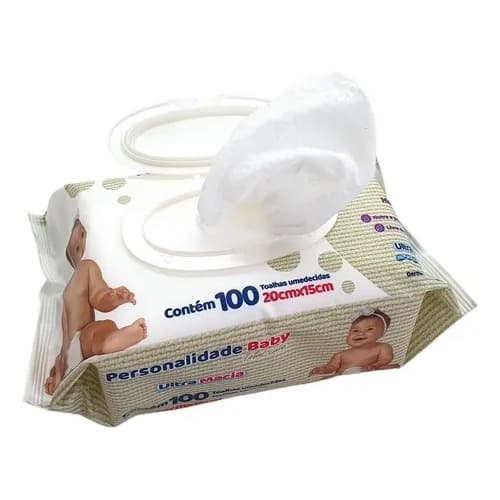 Lenço Umedecido Personalidade baby 100 Toalhas