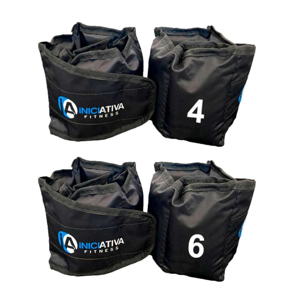 KIt Caneleira 4kg + 6kg em Nylon Reforçado Tornozeleira Treino Casa Academia Gym Peso de Perna