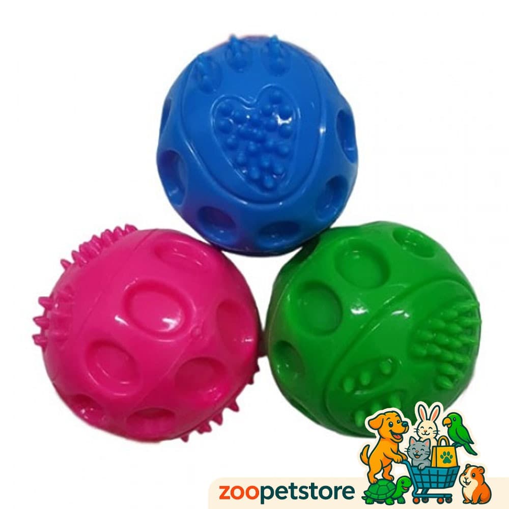 Brinquedo para Cães Bola Borracha com Relevo 7cm