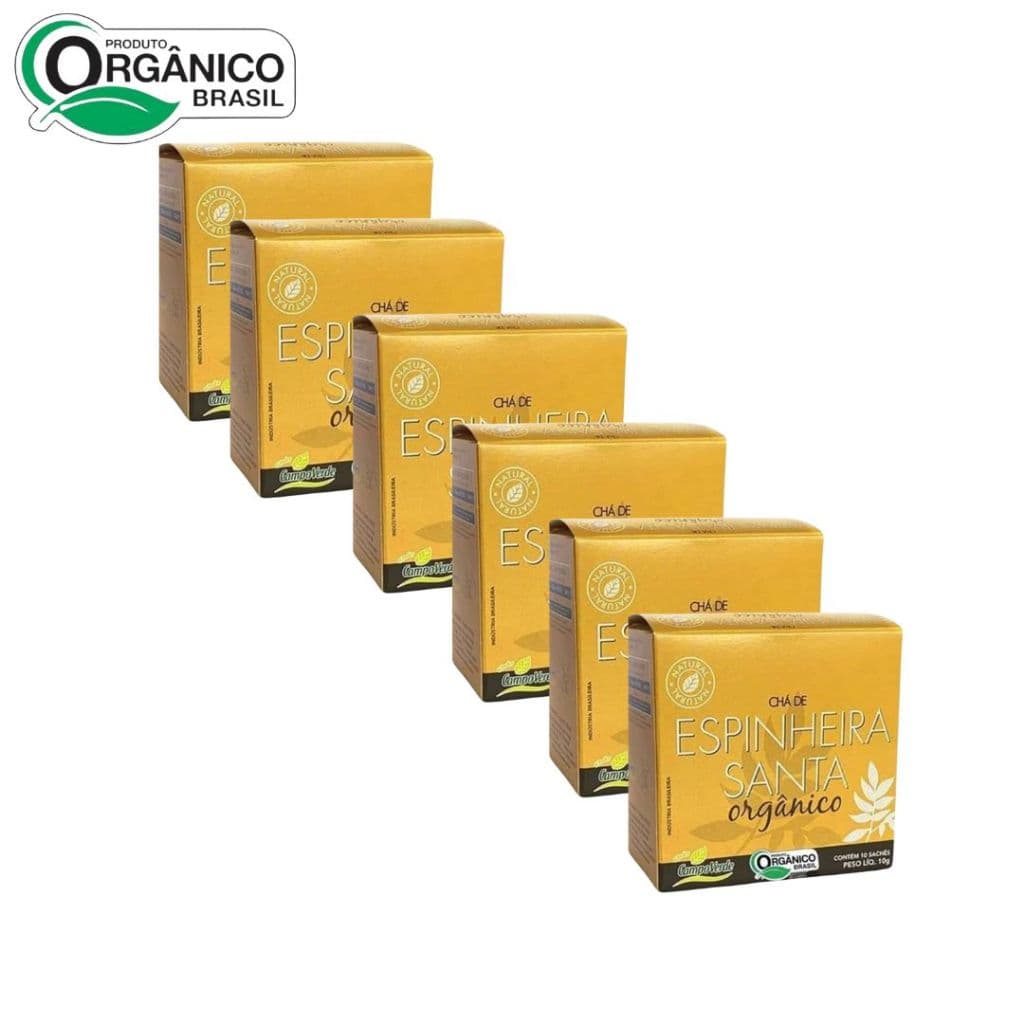 Chá ESPINHEIRA SANTA 10 sachês orgânico Campo verde