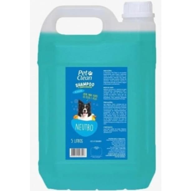 Shampoo Neutro Para Cães Gatos Premium 5l - Pet Clean