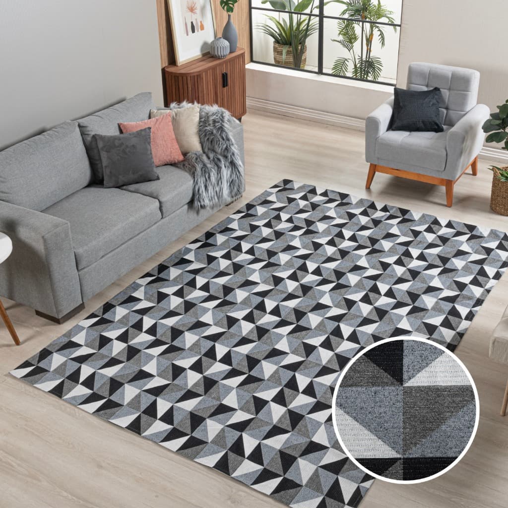 Tapete Grande 2,40 M x 4,00 M Com Antiderrapante Para Escritório Sala Quarto Sala Mosaico Elegante