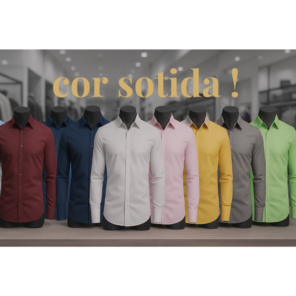Camisa Social Masculina Sortida Slim Fit Envio Rapido
