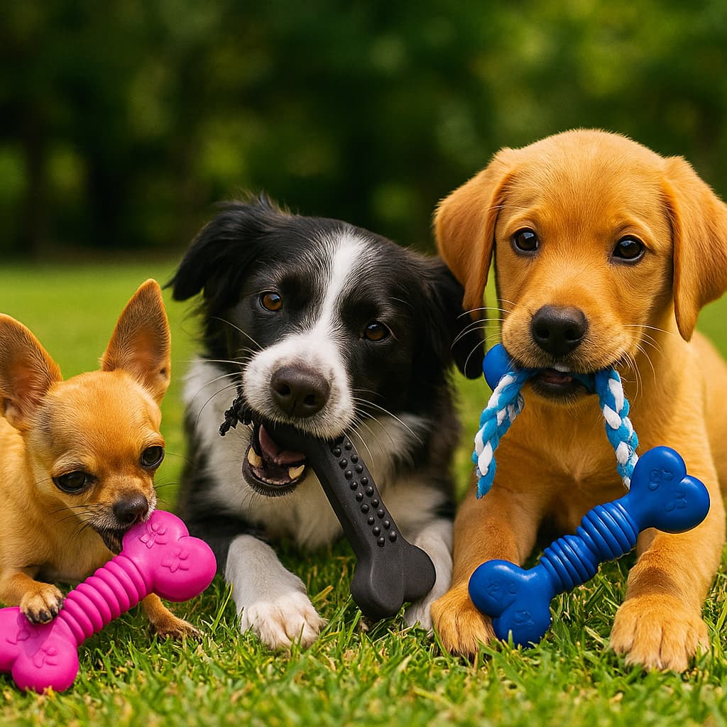 3 Ossinhos Pet Brinquedo Mordedor Cachorro Médio Divertido