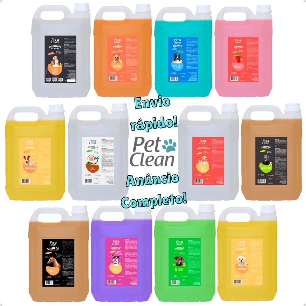 Shampoo Com Condicionador Para Cachorro E Gato Pet Shop - 5L