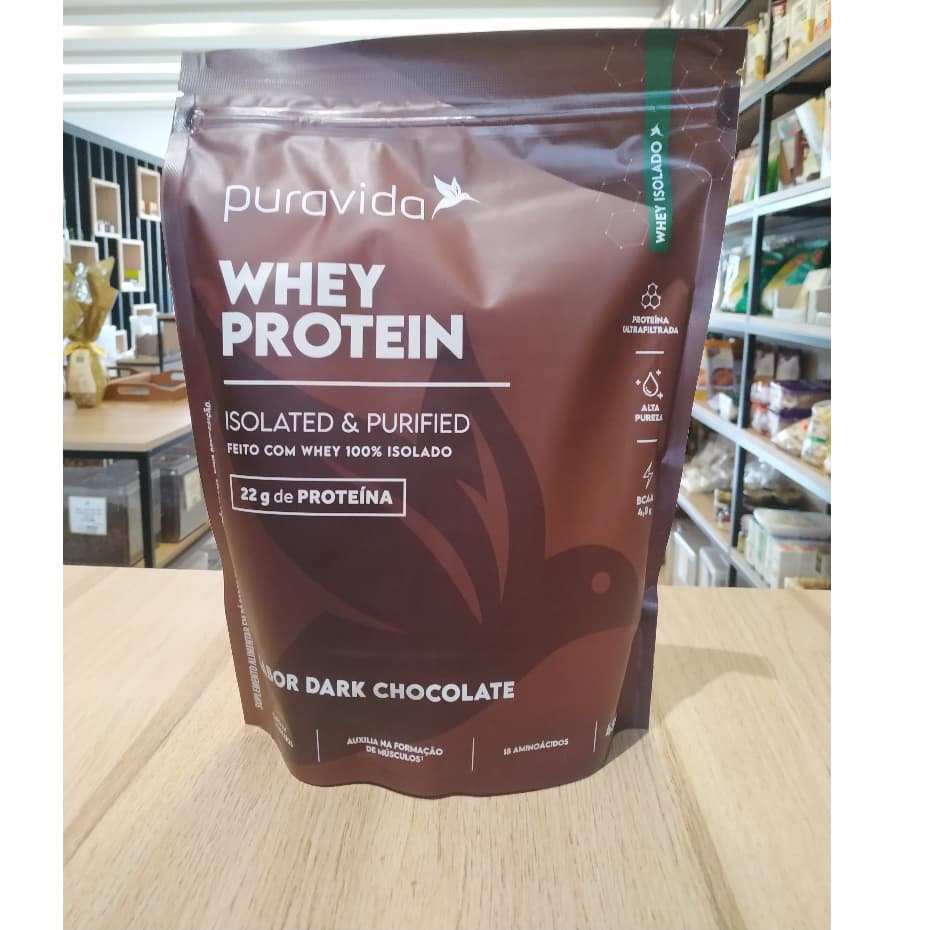 PuraVida - Whey Protein 100% Isolado 450g | Sabor Dark Chocolate